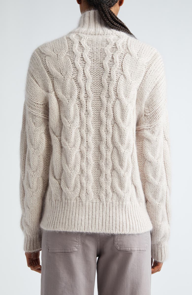 Eleventy Cable Stitch Virgin Wool, Mohair & Silk Blend Cardigan, Alternate, color, 