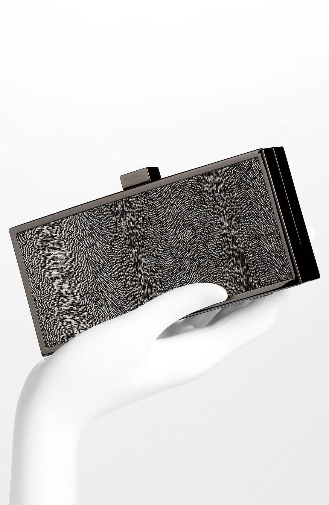 Sparkle Suede Clutch, Alternate, color, ANTHRACITE