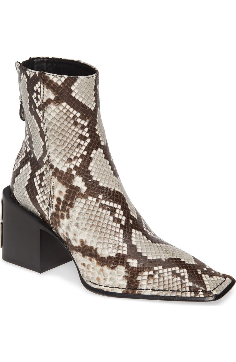 Alexander Wang Parker Python Embossed Logo Heel Boot, Main, color,