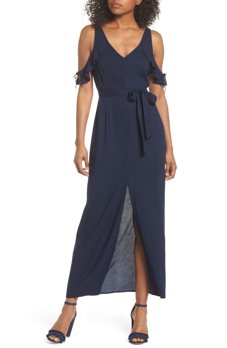 PAIGE Lystra Cold Shoulder Maxi Dress, Main, color, 