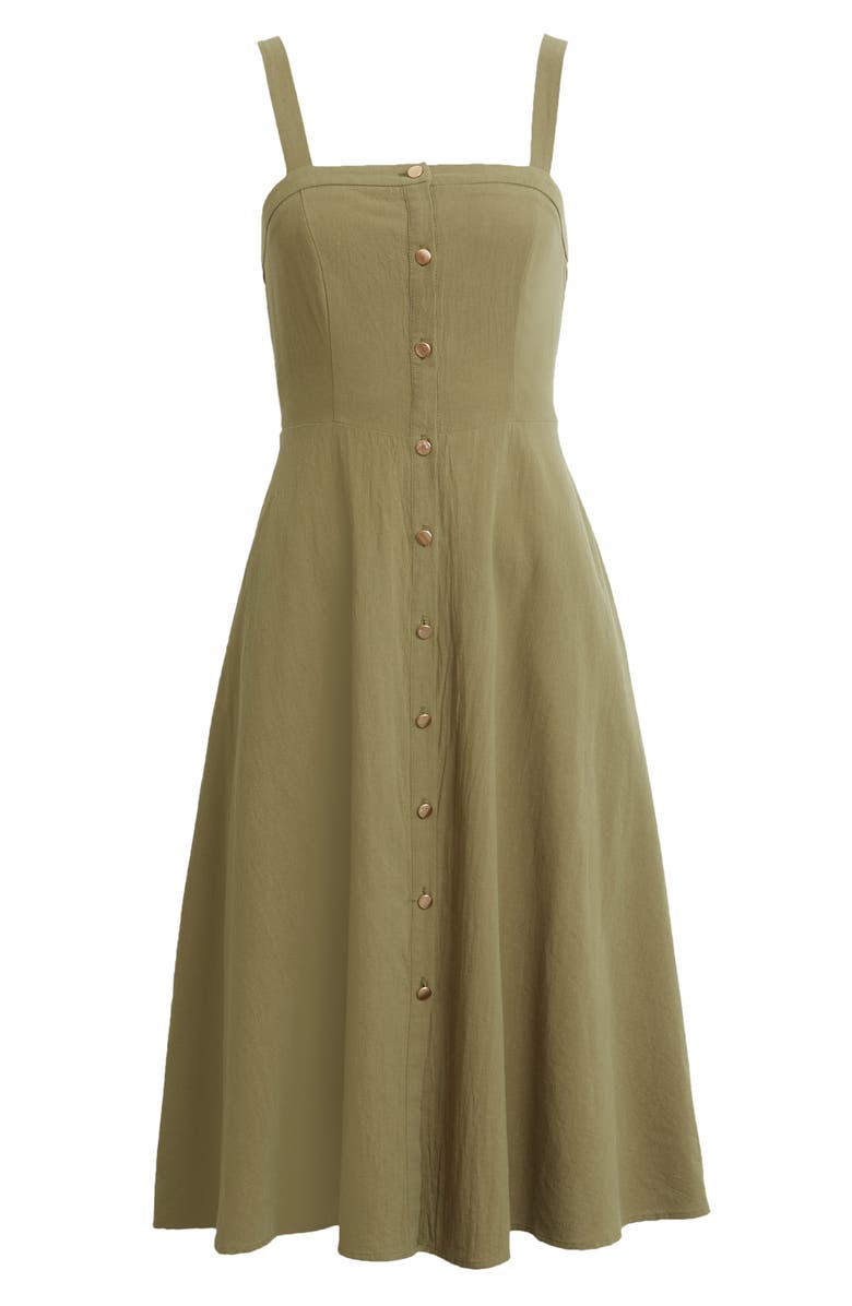 Lulus Pippie Button Front Midi Sundress, Main, color, 