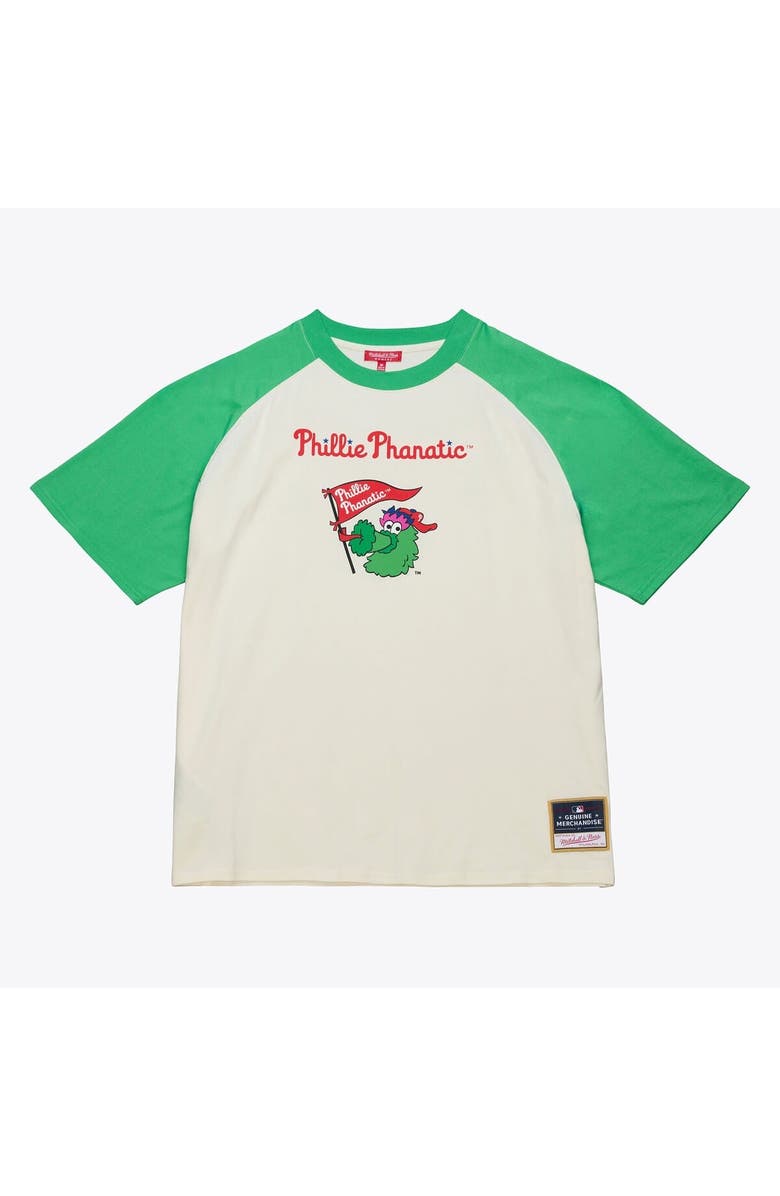 Mitchell & Ness Women's Mitchell & Ness  Cream Philadelphia Phillies Raglan Boyfriend T-Shirt, Main, color, Cream