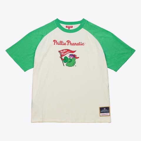 Women's Mitchell & Ness  Cream Philadelphia Phillies Raglan Boyfriend T-Shirt