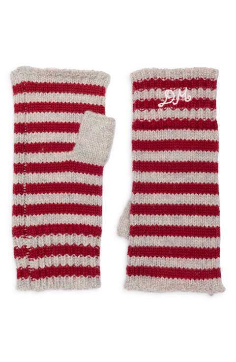 Stripe Fingerless Mittens