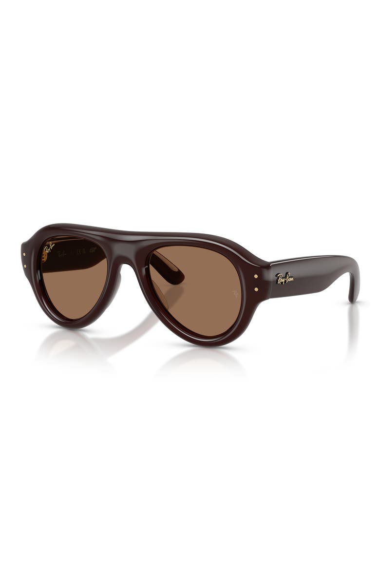 x A$AP Rocky 52mm Puffer Pilot Sunglasses, Alternate, color, TRANSPARENT BROWN / DARK BROWN