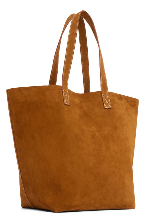 Mansur Gavriel Suede Tote In Brown
