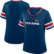 FANATICS Women's Fanatics Navy Houston Texans Redzone Draw Play Athena Lace-Up T-Shirt