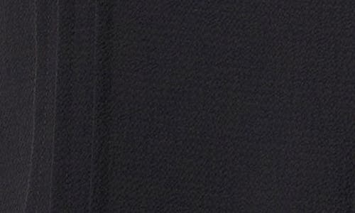 Cece Pintuck Ruffle Short Sleeve Blouse In Black