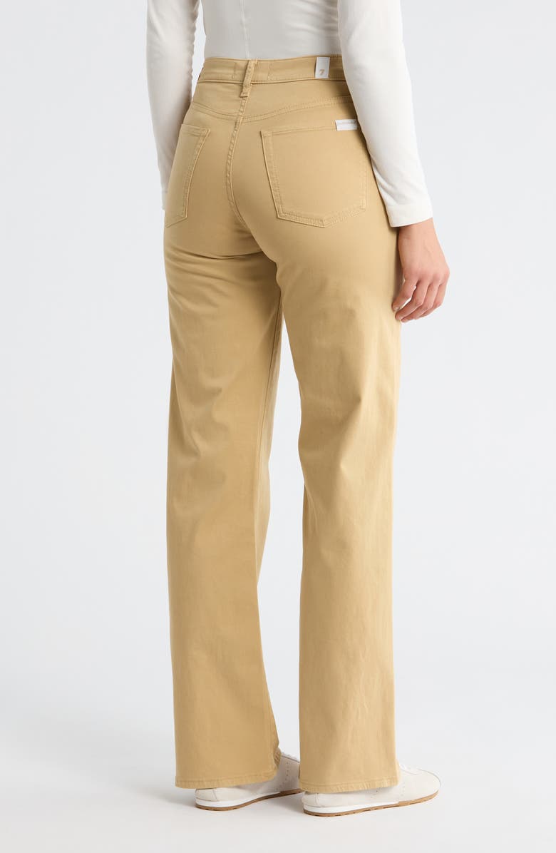 7 For All Mankind Alexa High Waist Straight Leg Sateen Pants, Alternate, color, Sateen Beige