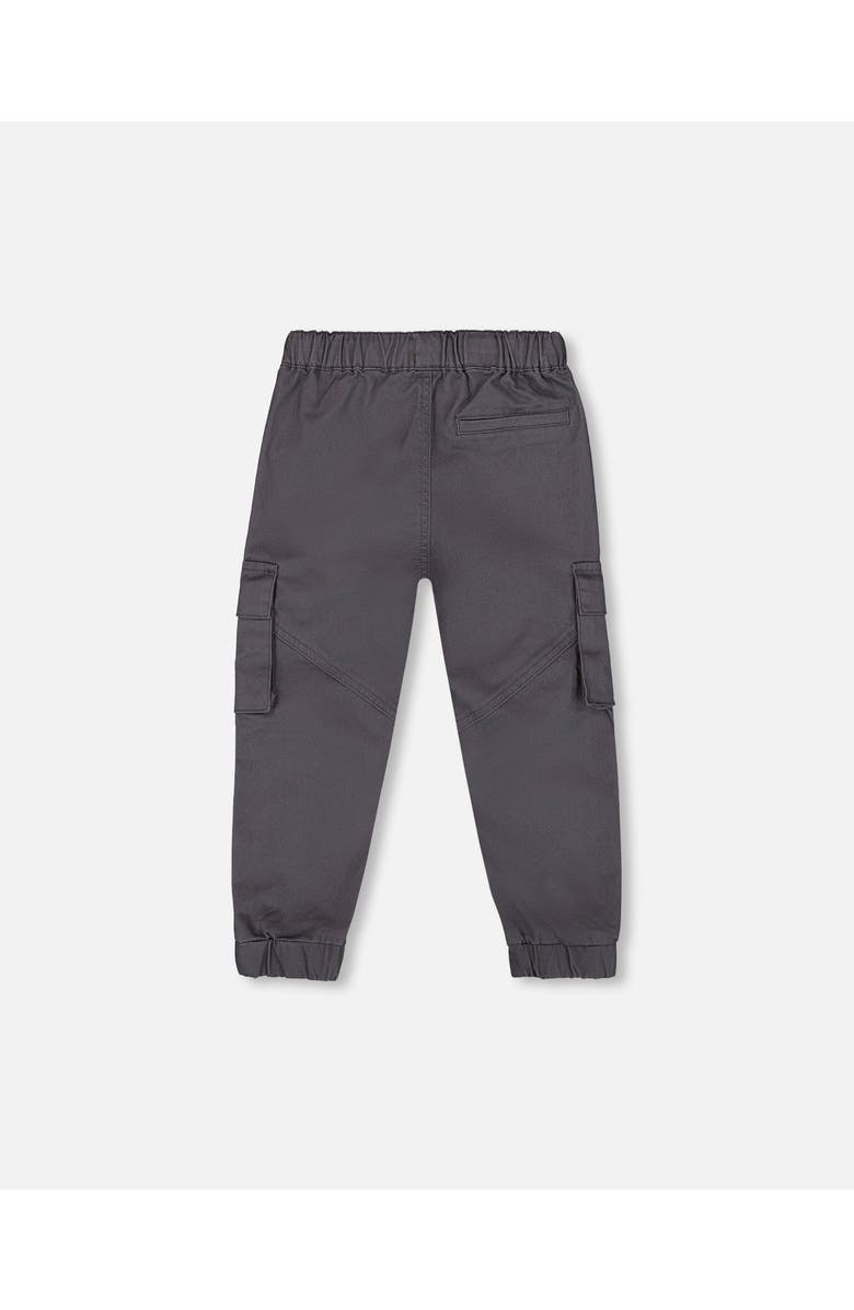 Deux par Deux Twill Jogger Cargo Pants, Alternate, color, Dark Gray Blue