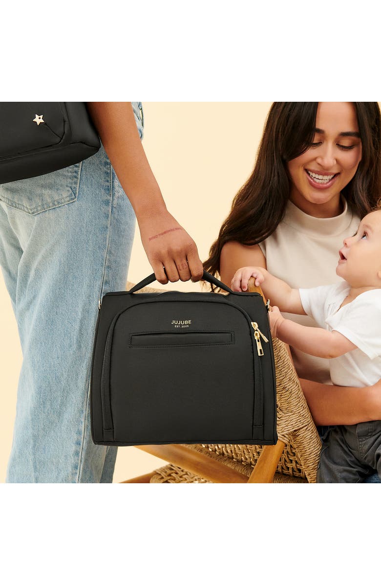 JuJuBe Insulated Twill Bottle Bag, Alternate, color, Black