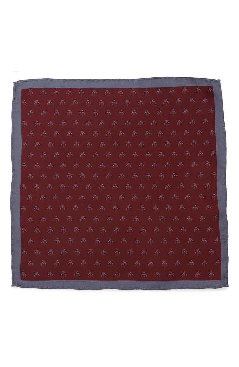Cufflinks, Inc. Mandalorian Silk Pocket Square, Alternate, color, Red