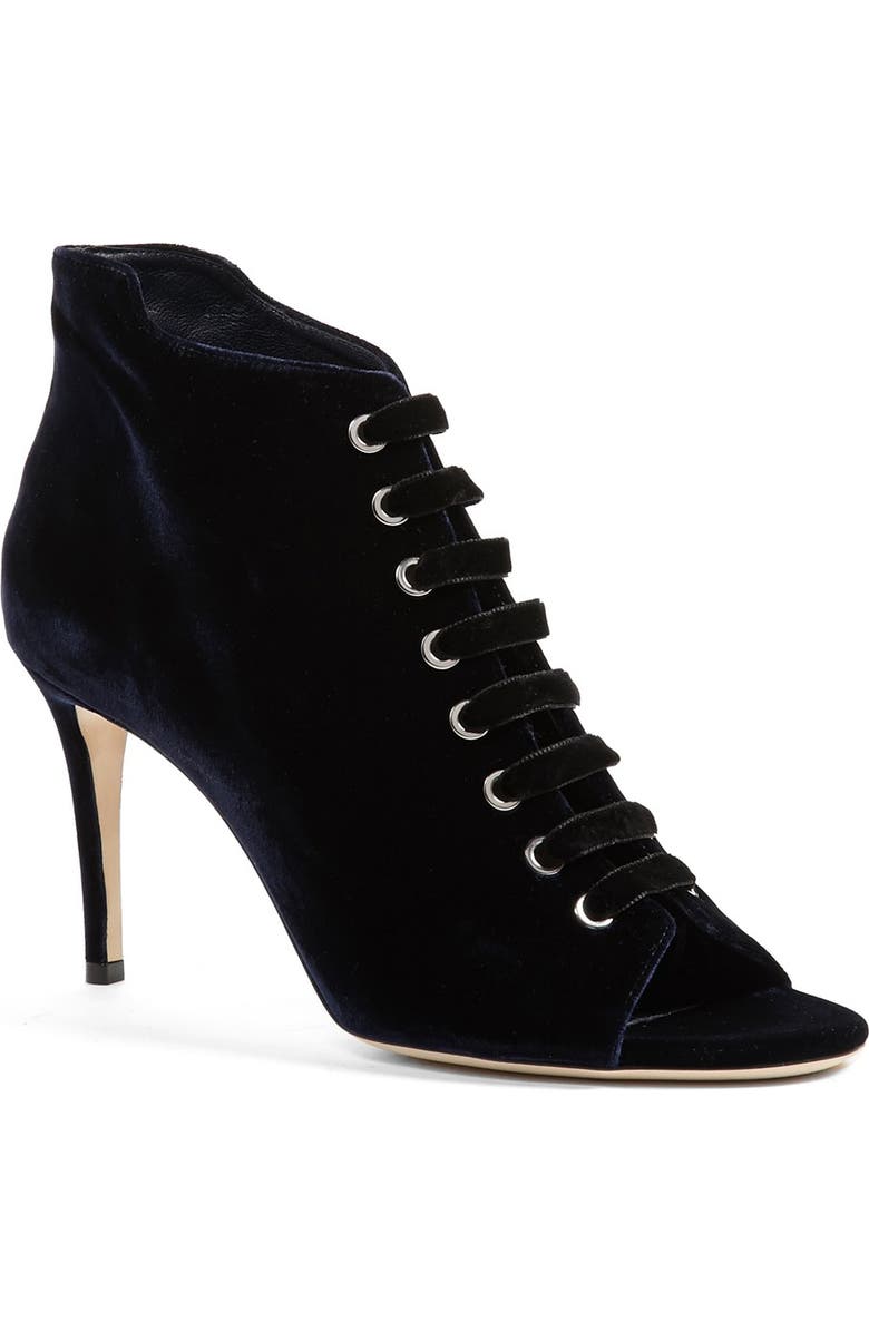 Jimmy Choo 'Mavy' Lace-Up Peep Toe Bootie, Main, color,