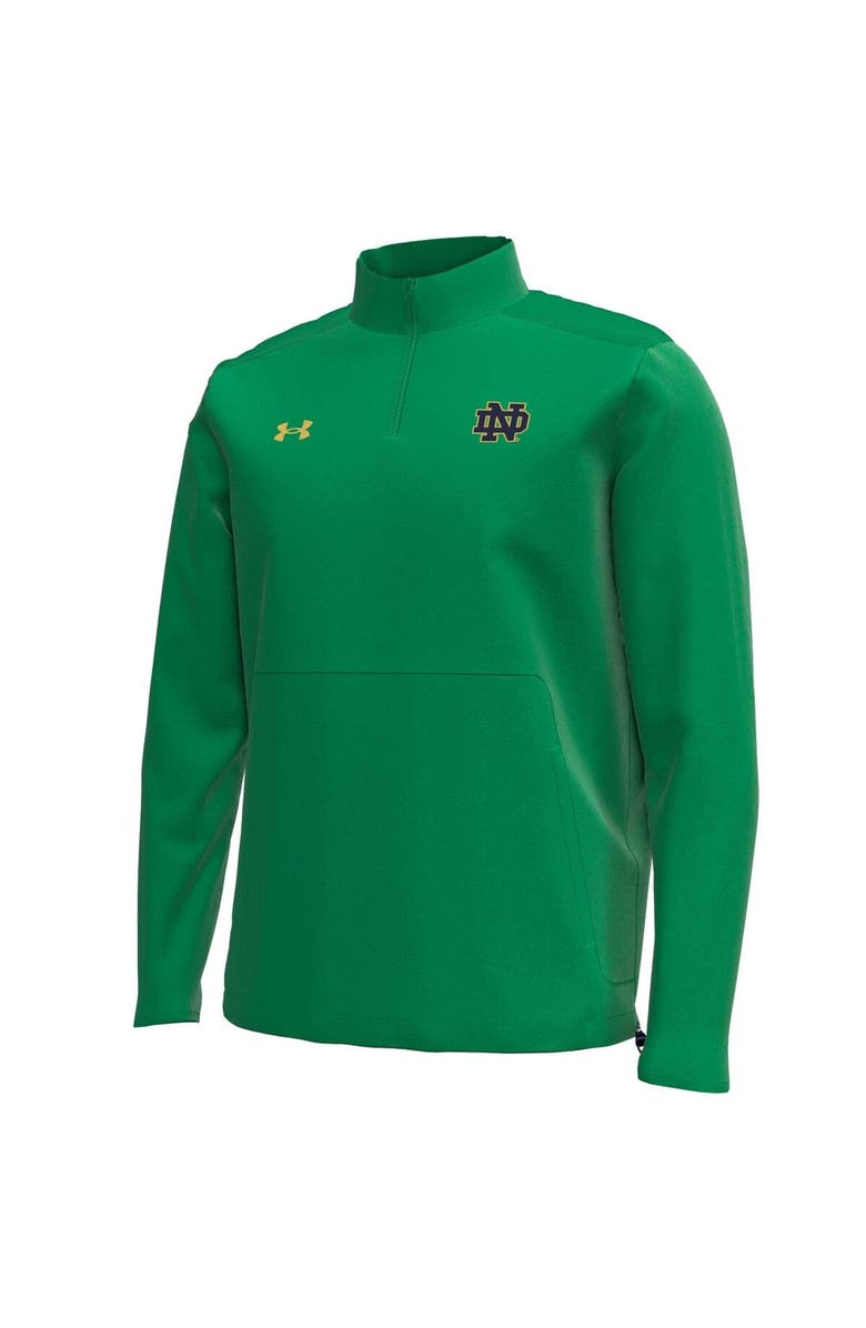 Under Armour Men's Under Armour Kelly Green Notre Dame Fighting Irish Motivate Quarter-Zip Performance Jacket, Alternate, color,