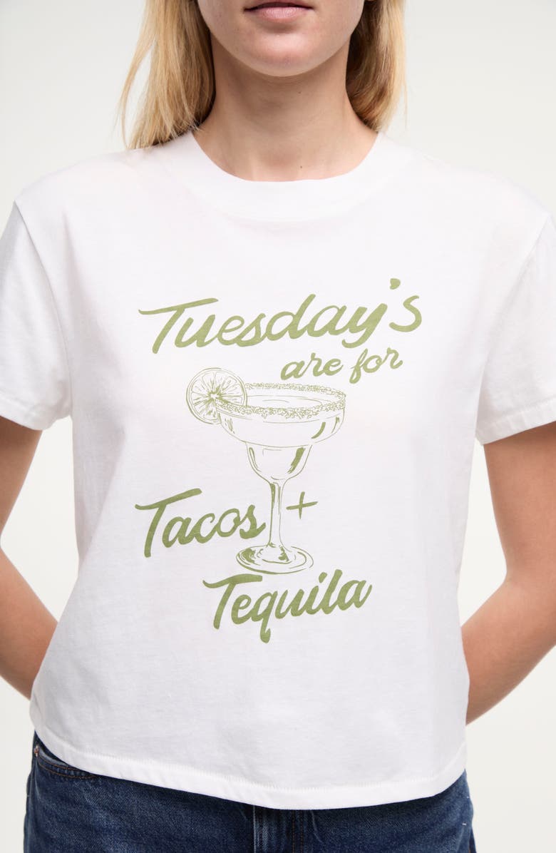 Wildfox Jaime Taco Tuesday Graphic T-Shirt, Alternate, color, Snow White