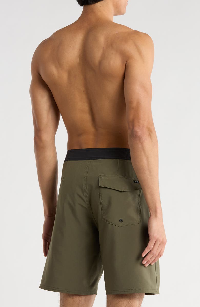 RVCA VA Solid Swim Trunks, Alternate, color, Fatigue