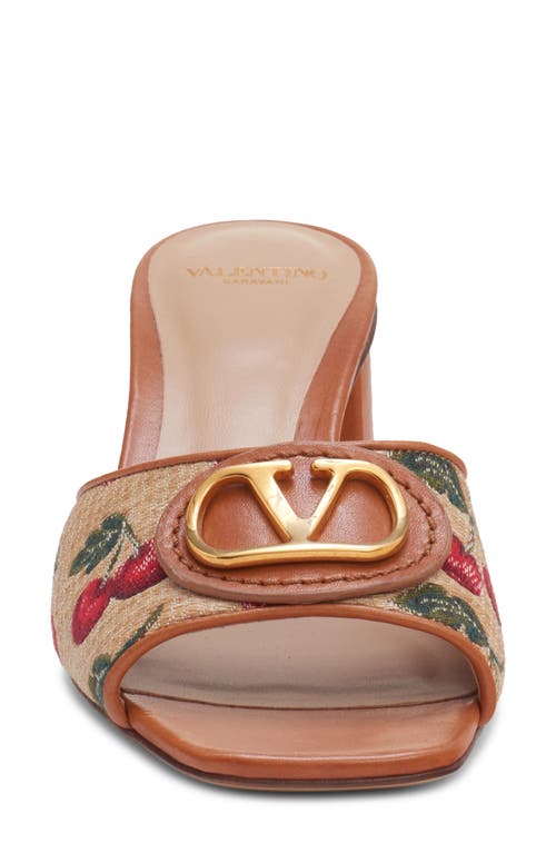 Valentino Garavani Vlogo Cherries Slide Sandal