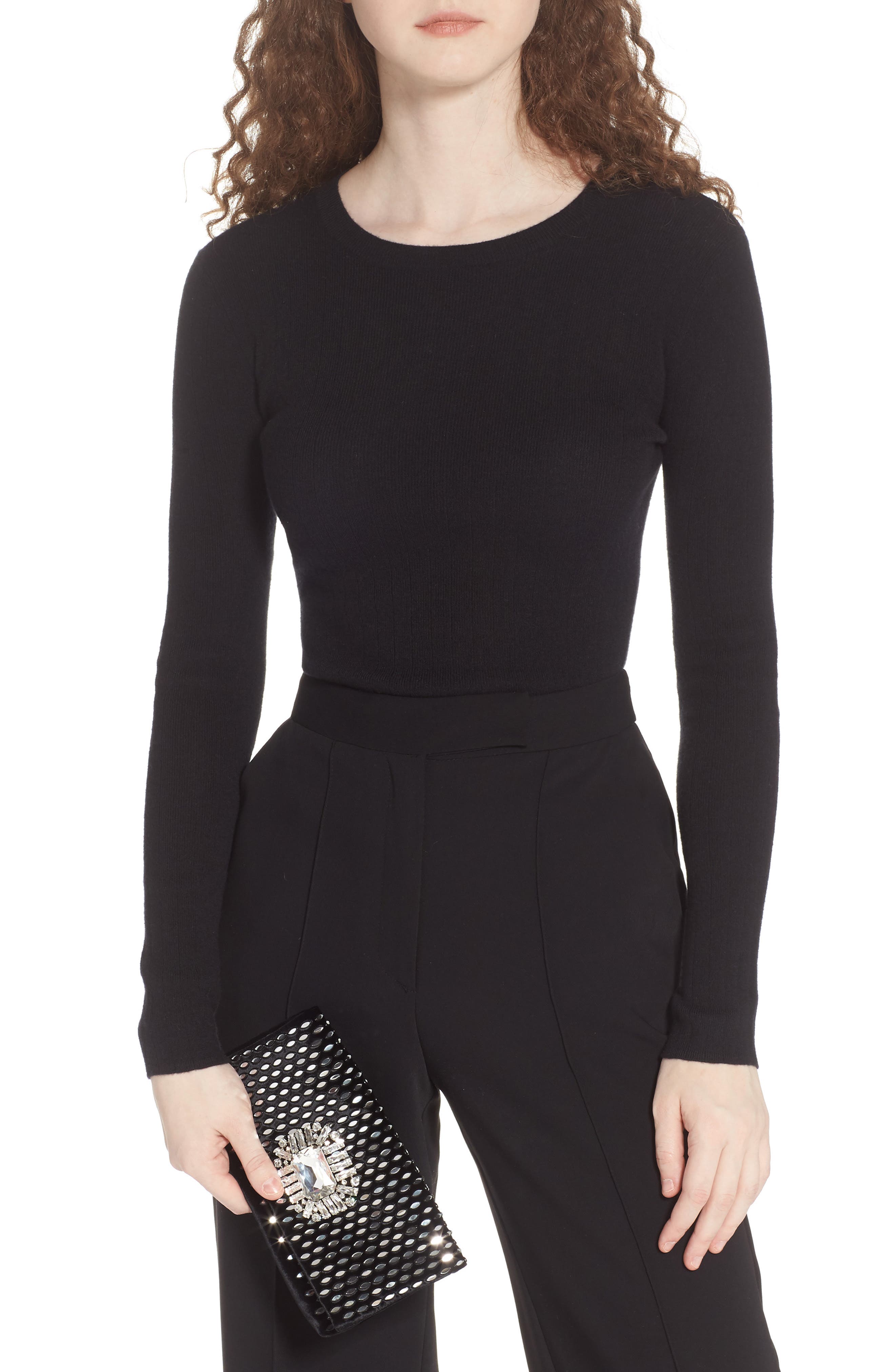 Jimmy Choo Titania Embellished Velvet Clutch, Alternate, color, 