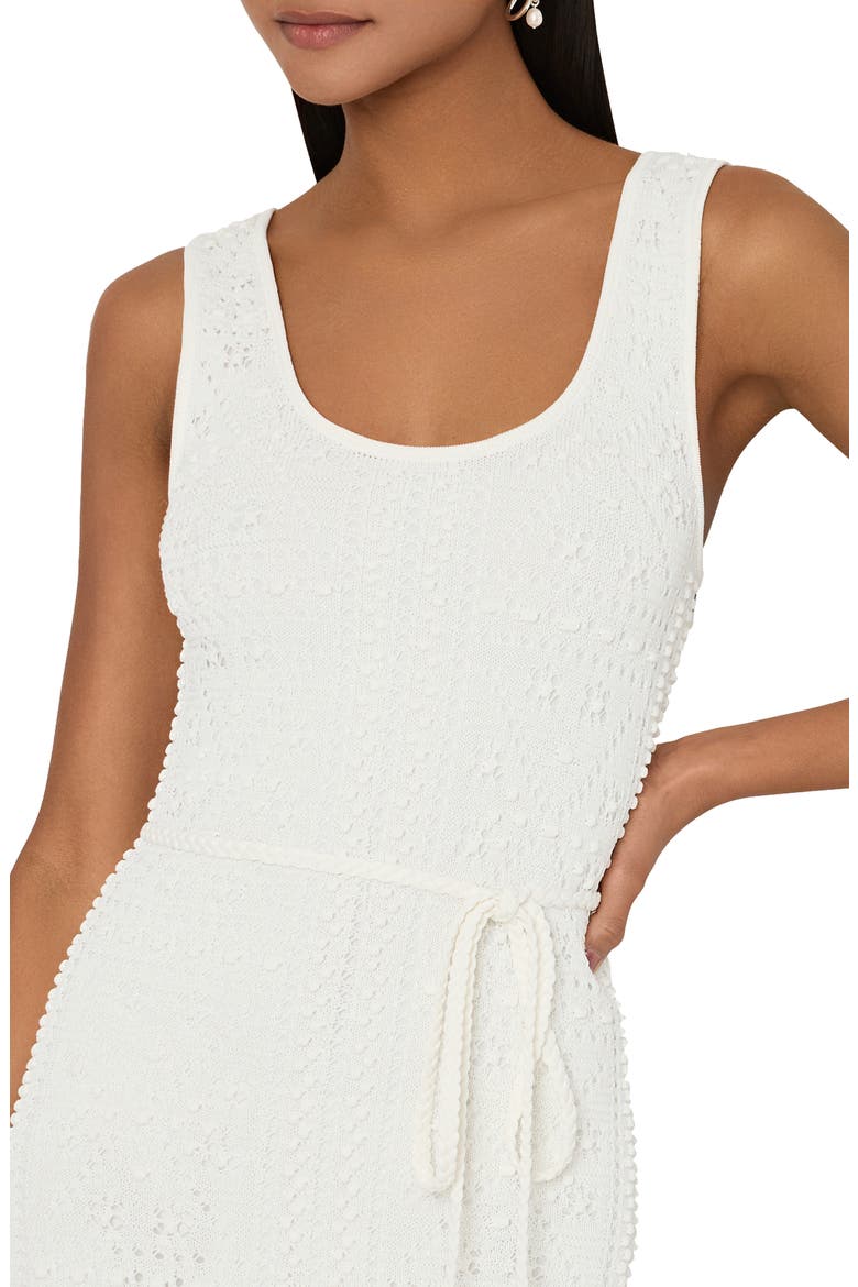 Bubble Pointelle Knit Midi Dress, Alternate, color, ECRU