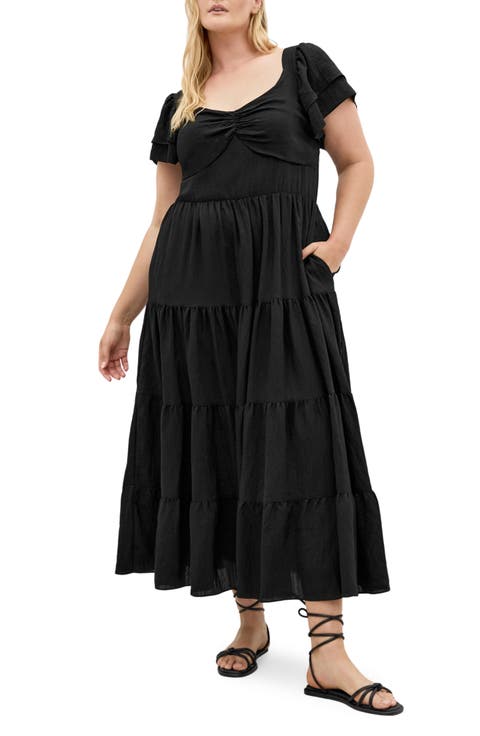 Leo Crinkle Midi Dress (Plus)