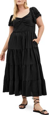 City Chic Leo Crinkle Midi Dress
