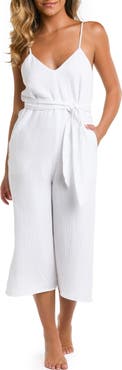 La Blanca Seaside V-Neck Cover-Up Jumpsuit
