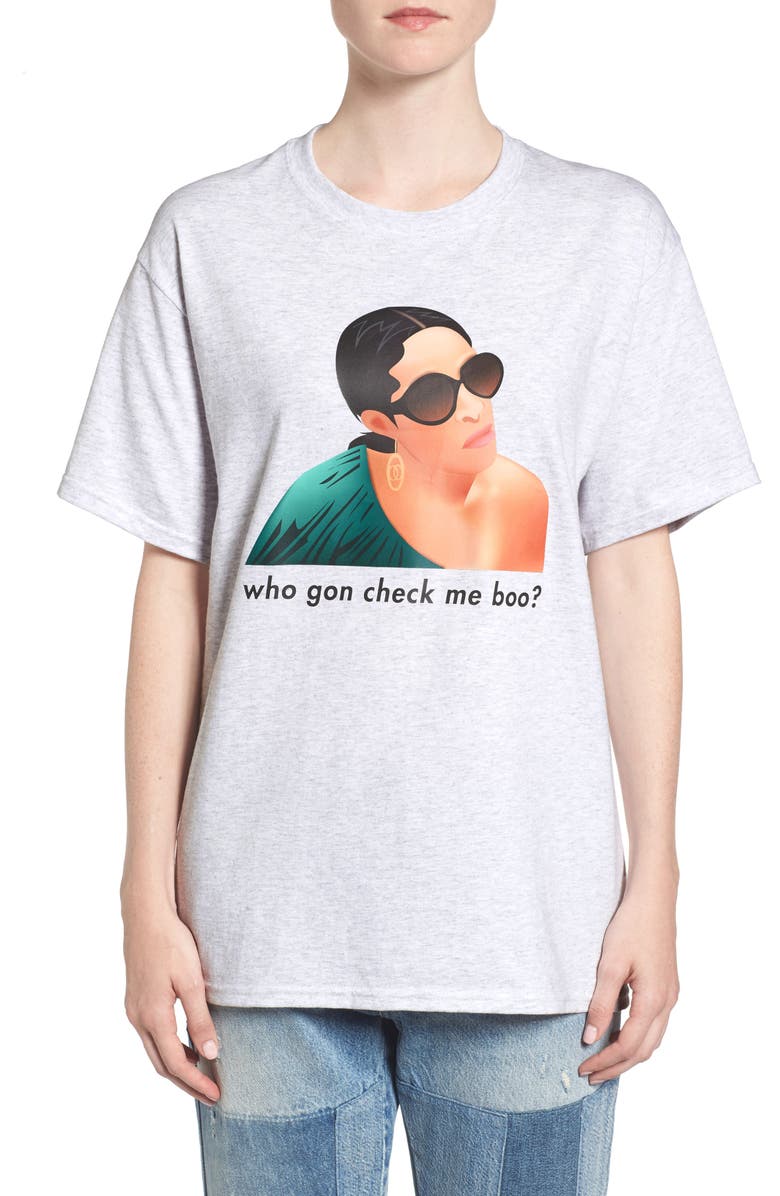 Hanes She by Shereè Who Gon' Check Me Boo Tee, Alternate, color,