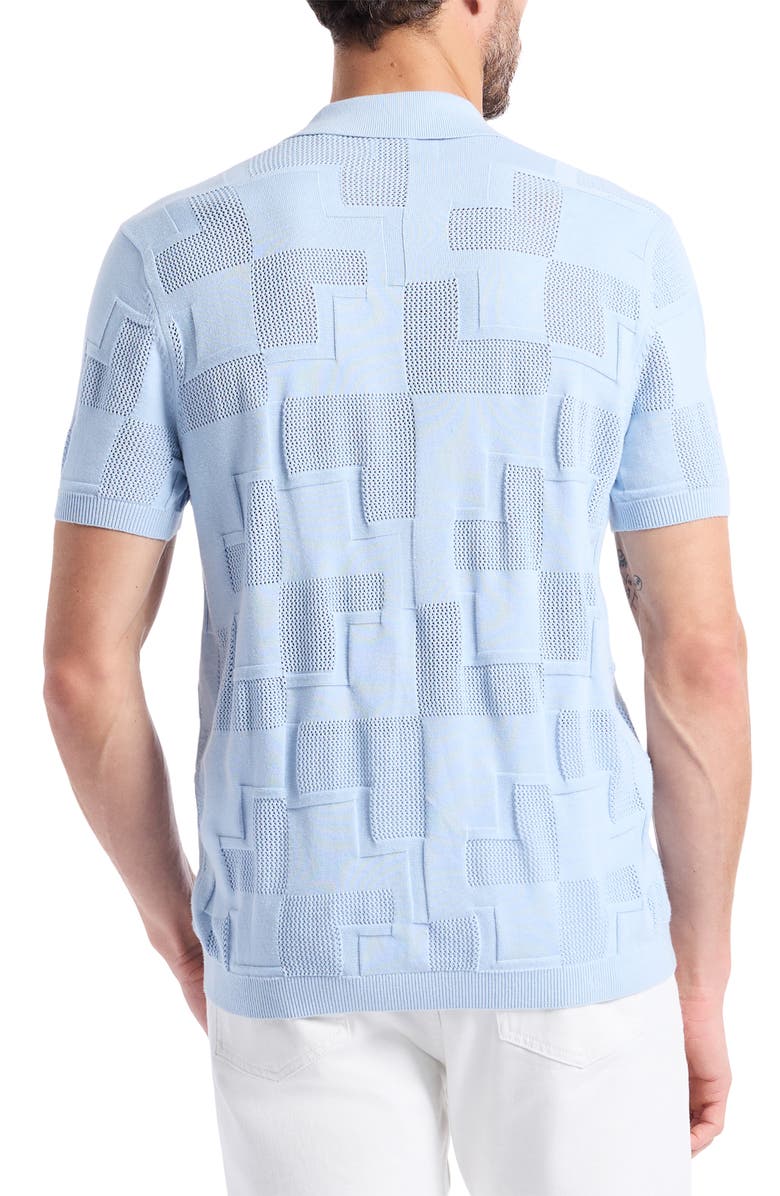 Robert Graham Drayford Cotton Button-Up Sweater, Alternate, color, Light Blue