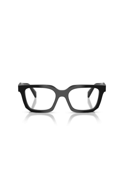 Prada 50mm Irregular Optical Glasses In Black