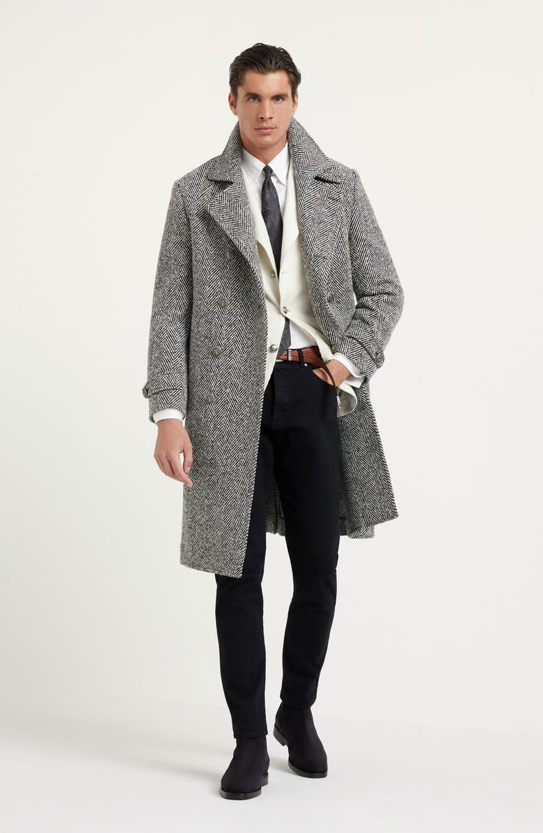 Brunello Cucinelli One-and-a-half-breasted coat, Alternate, color, 