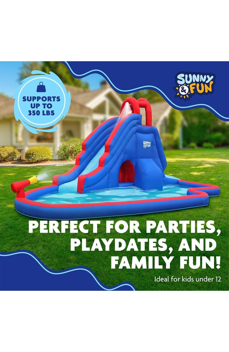 Sunny & Fun Slide 'N Spray Inflatable Water Slide Park, Alternate, color,