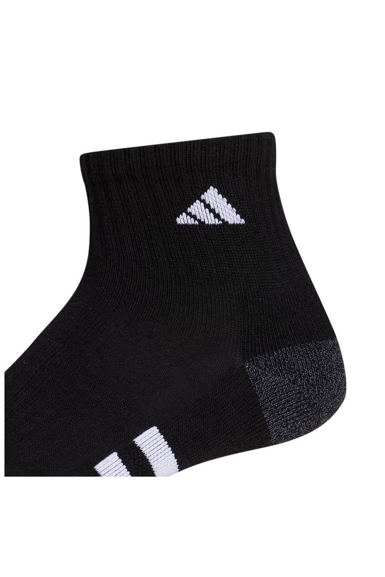 3-Pack Cushioned High Quarter Socks, Alternate, color, BLACK/ GREY/ WHITE
