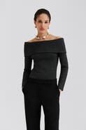 Malina Cirella Knitted Off Shoulder Top