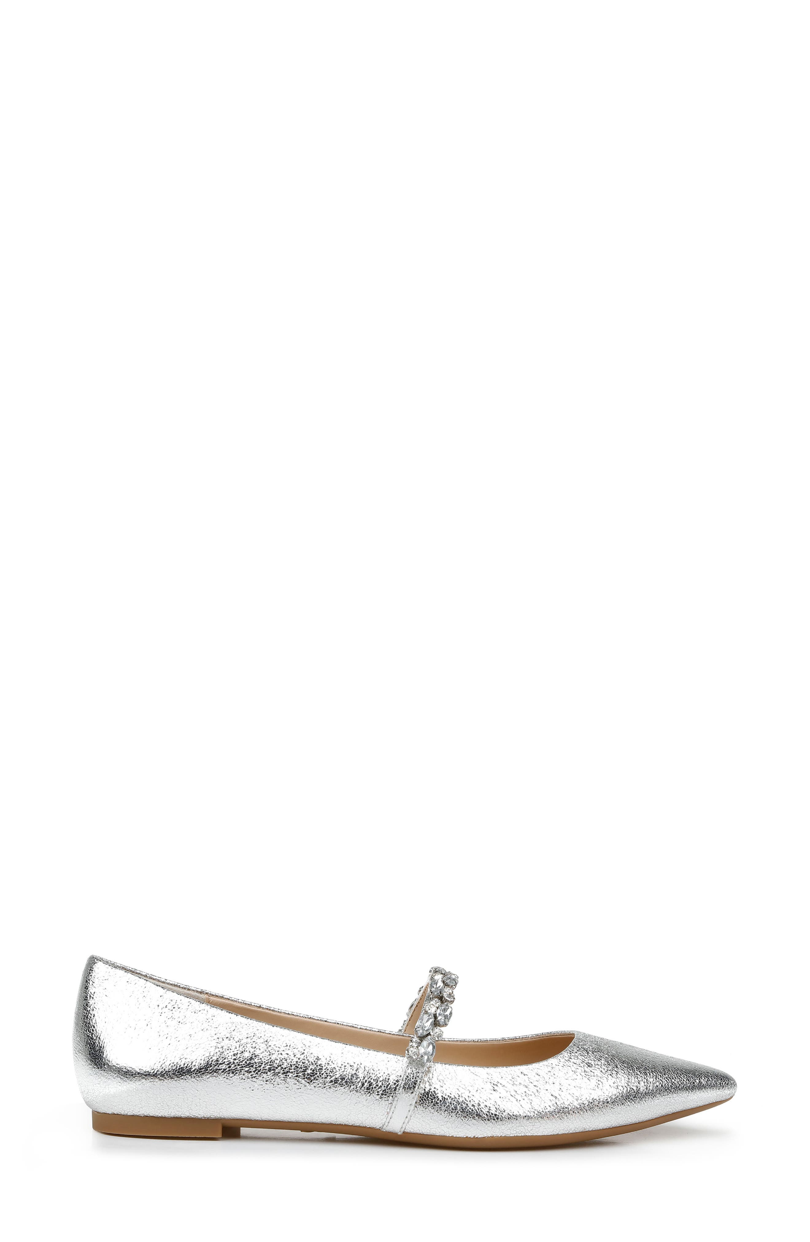 Jewel Badgley Mischka Dylan Crystal Embellished Mary Jane Flat, Alternate, color, 
