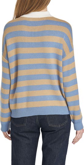 Logan Stripe Polo Sweater