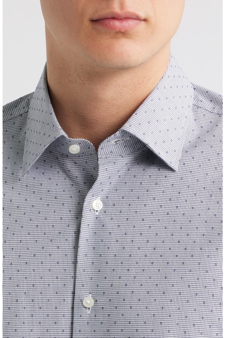 Hank Kent Slim Fit Performance Stretch Cotton Dress Shirt, Alternate, color, DARK BLUE