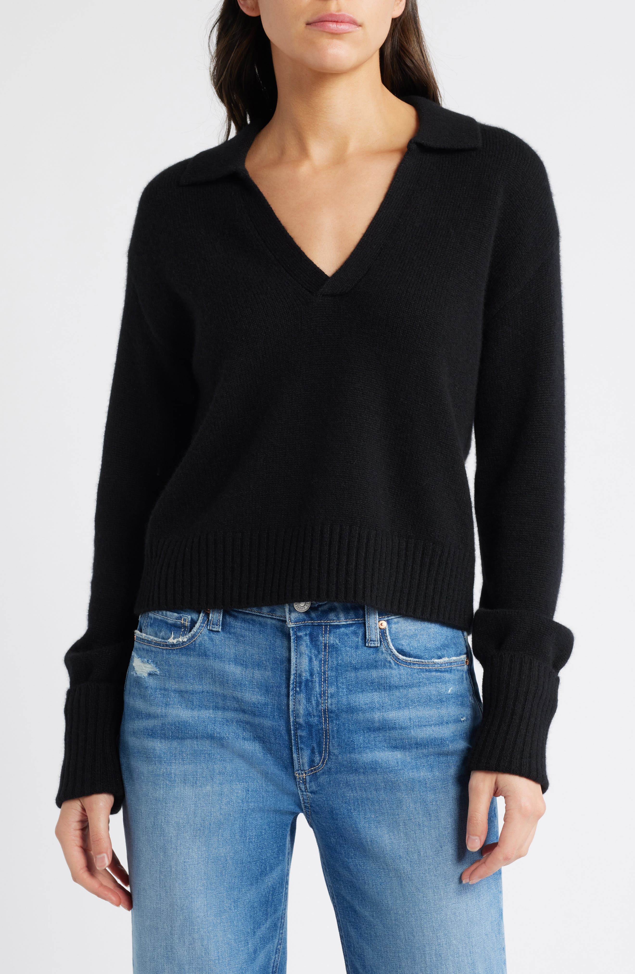 PAIGE Maxie Cashmere Polo Sweater