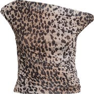Open Edit Cap Sleeve Mesh Top