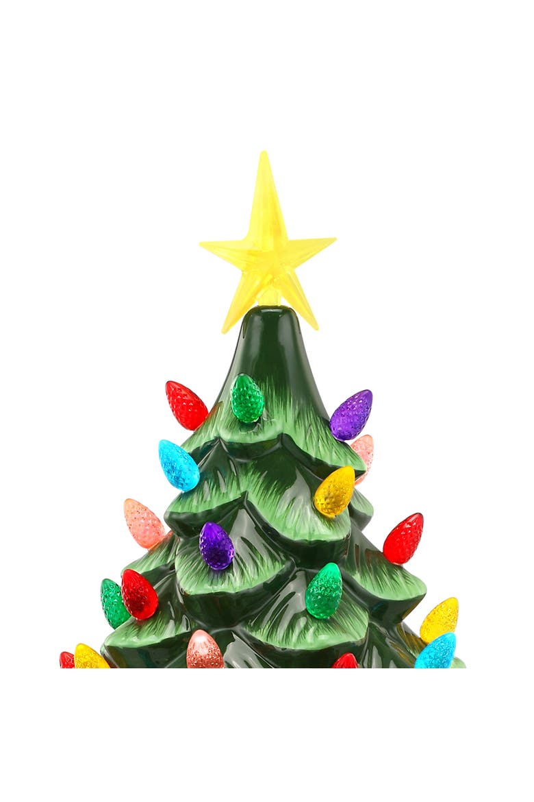 24 in. Nostalgic Ceramic Tree, Alternate, color, Green