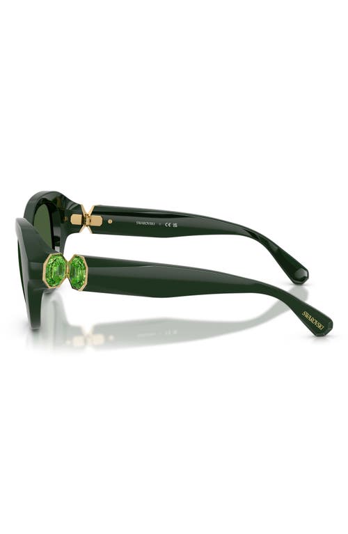 Swarovski 50mm Small Round Sunglasses In Metallic