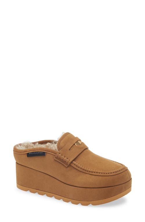 Stella Mccartney Sneak-elyse Platform Loafer Slippers Pecan In Brown