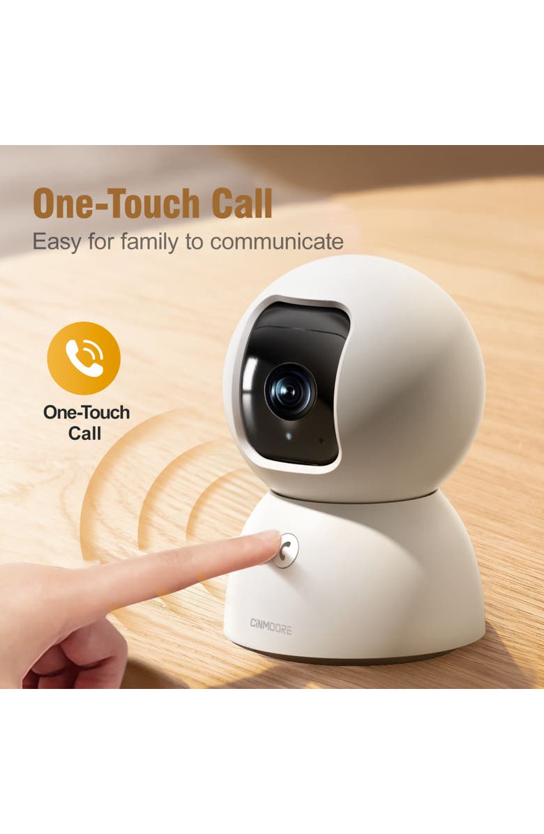 Cinmoore 2 pack Smart Indoor Camera Dual-Band WiFi6, Alternate, color, White