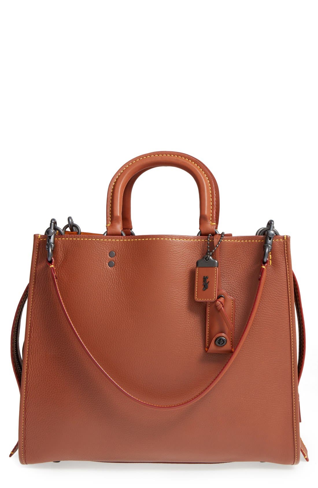 1941 'Rogue 36' Leather Satchel, Main, color, 1941 SADDLE