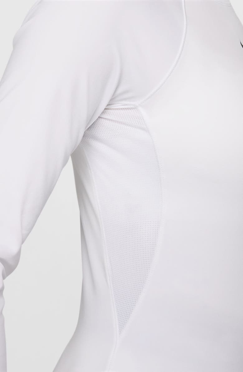 Nike Pro Dri-FIT Long Sleeve Top, Alternate, color, 100 100 White/Black