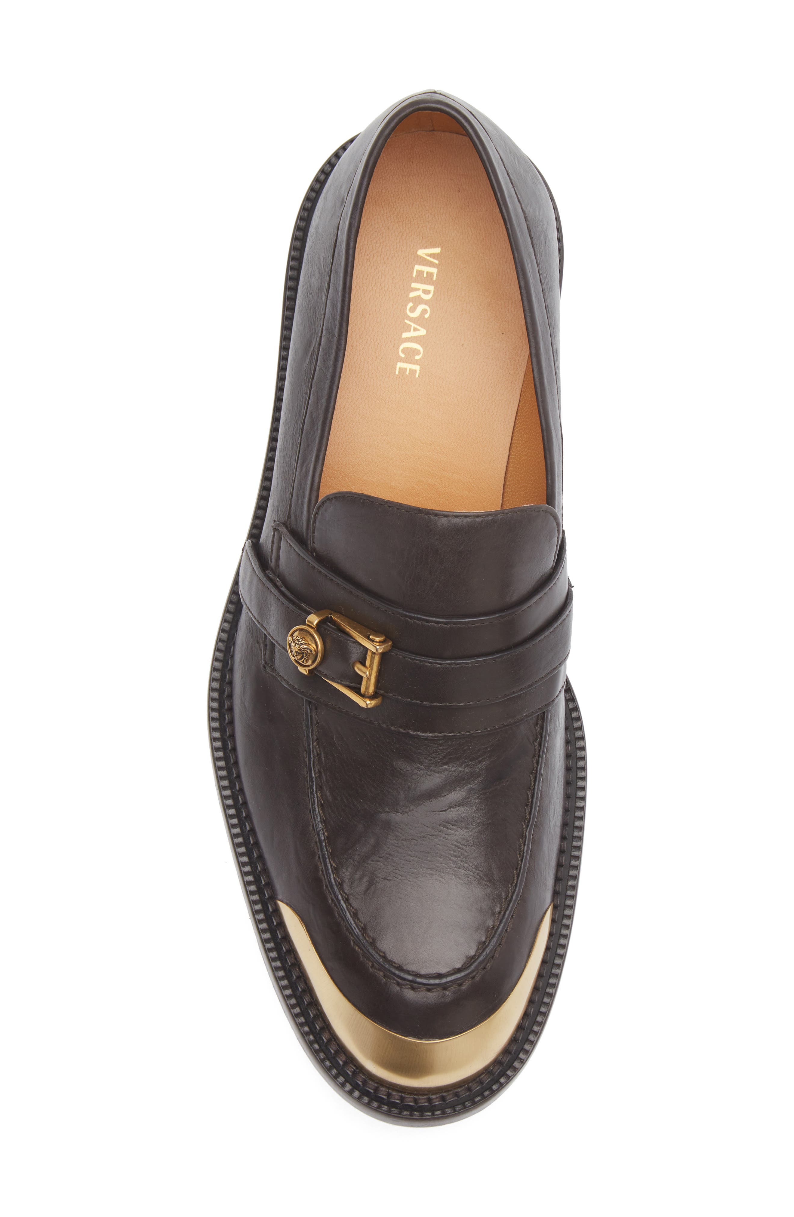 Primo Leather Loafer, Alternate, color, EBANO GOLD