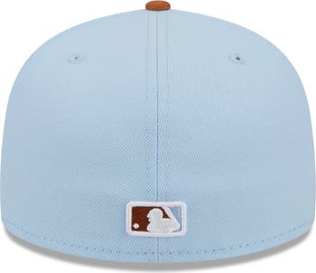 Men's New Era Light Blue/Brown Los Angeles Dodgers Spring Color Basic Two-Tone 59FIFTY Fitted Hat