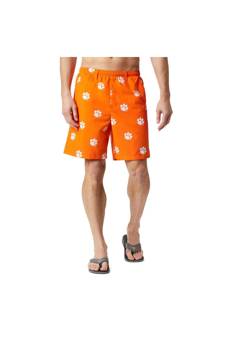 Men's Columbia Orange Clemson Tigers Backcast III Printed Short, Main, color, Orange