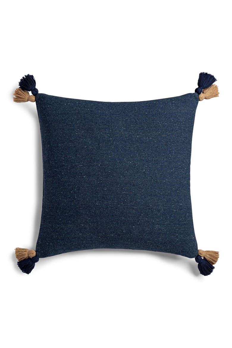 Bayside Tassel Accent Pillow, Main, color, BLUE
