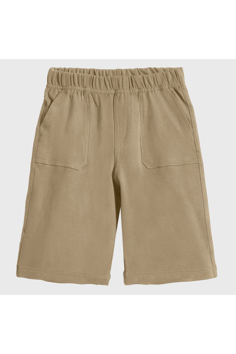 Baby Boy UPF 50+ Soft 100% Cotton 3-Pocket Jersey Shorts, Main, color, Dark Khaki