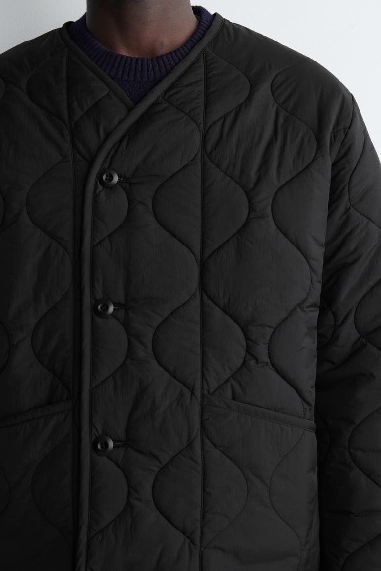 Reversible Quilted Jacket, Alternate, color, BLACK